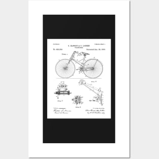 Cycling Patent - Bicycle Art - Black And White Posters and Art